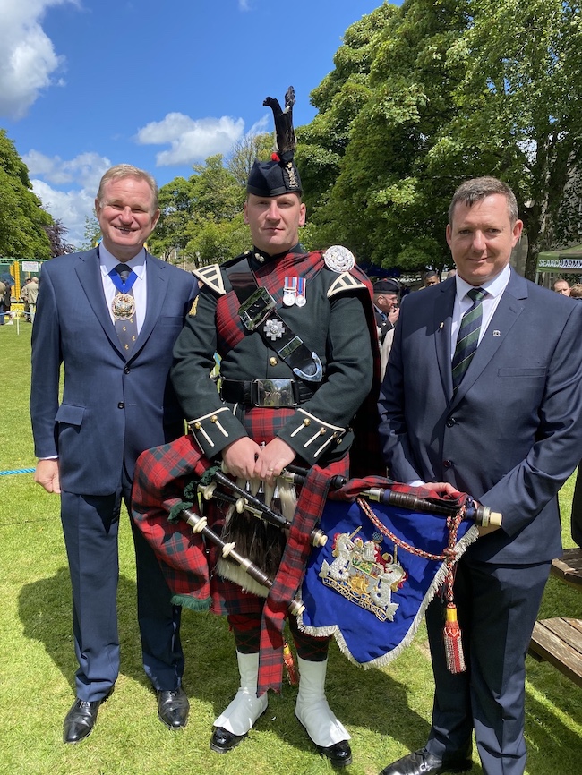 The Master with Piper Black and Graham McDonald, the Senior Company Officer